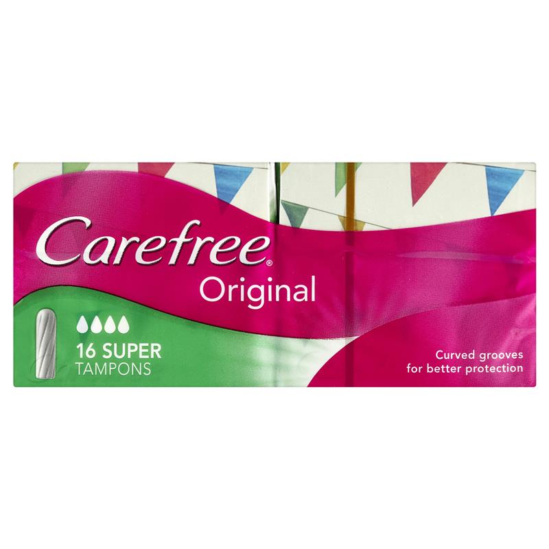 Load image into Gallery viewer, Carefree Original Fragrance Free Super Tampons 16 Pack
