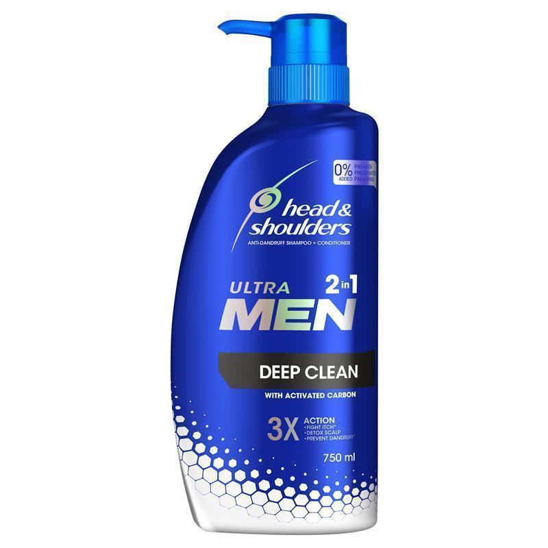 Load image into Gallery viewer, Head &amp; Shoulders Ultramen 2in1 Deep Clean Anti Dandruff Shampoo &amp; Conditioner 750ml
