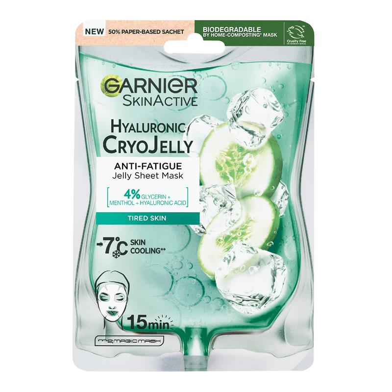 Load image into Gallery viewer, Garnier Skin Active Hyaluronic Cryo Jelly Cooling Sheet Mask 27g
