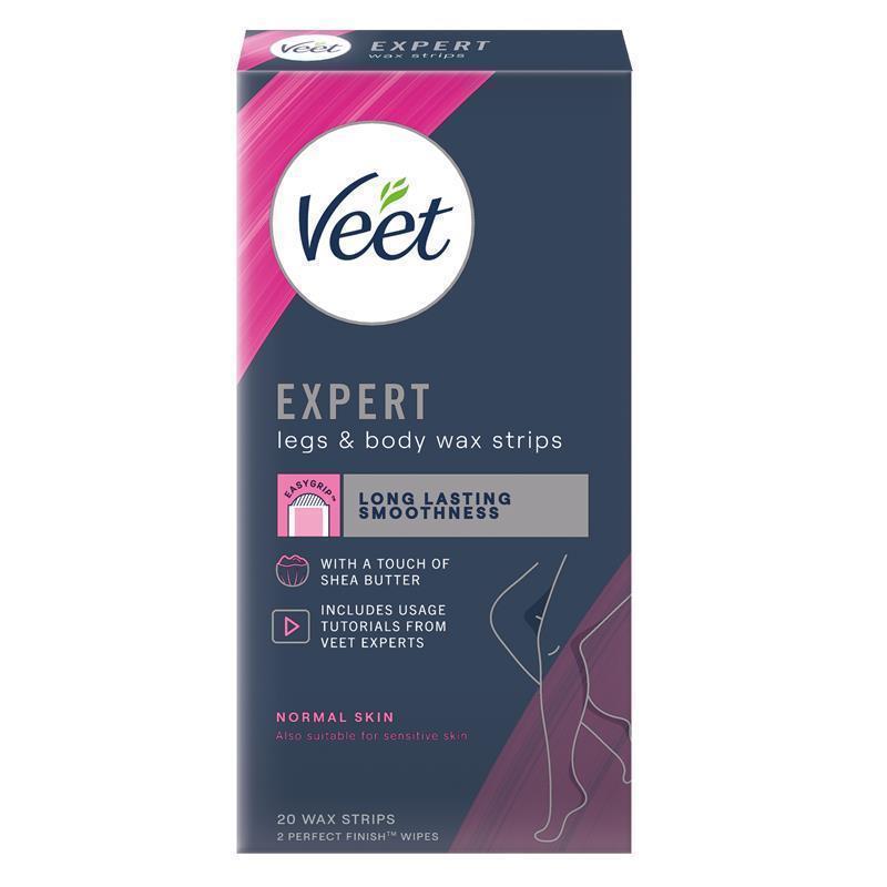 Load image into Gallery viewer, Veet Expert Cold Wax Leg &amp; Body 20 Pack
