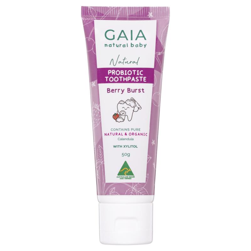 Load image into Gallery viewer, Gaia Natural Baby Probiotic Toothpaste Berry Burst 50g

