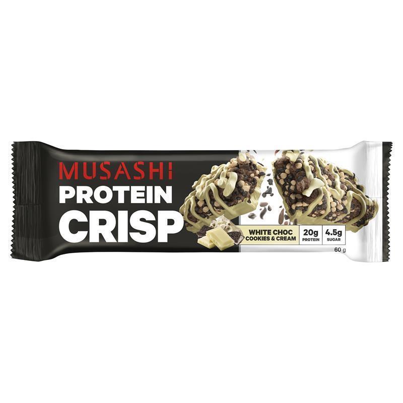 Load image into Gallery viewer, Musashi Protein Crisp White Choc Cookies &amp; Cream 60g
