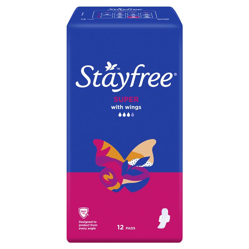 Load image into Gallery viewer, Stayfree Super Pads With Wings 12 Pack
