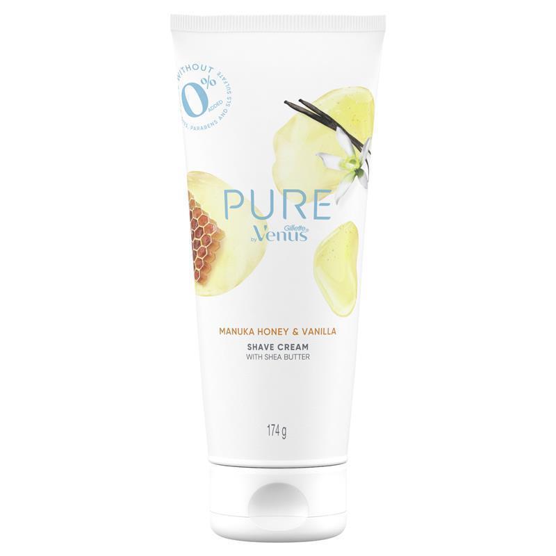 Load image into Gallery viewer, Gillette Venus Pure Shaving Cream Manuka Honey &amp; Vanilla 174g
