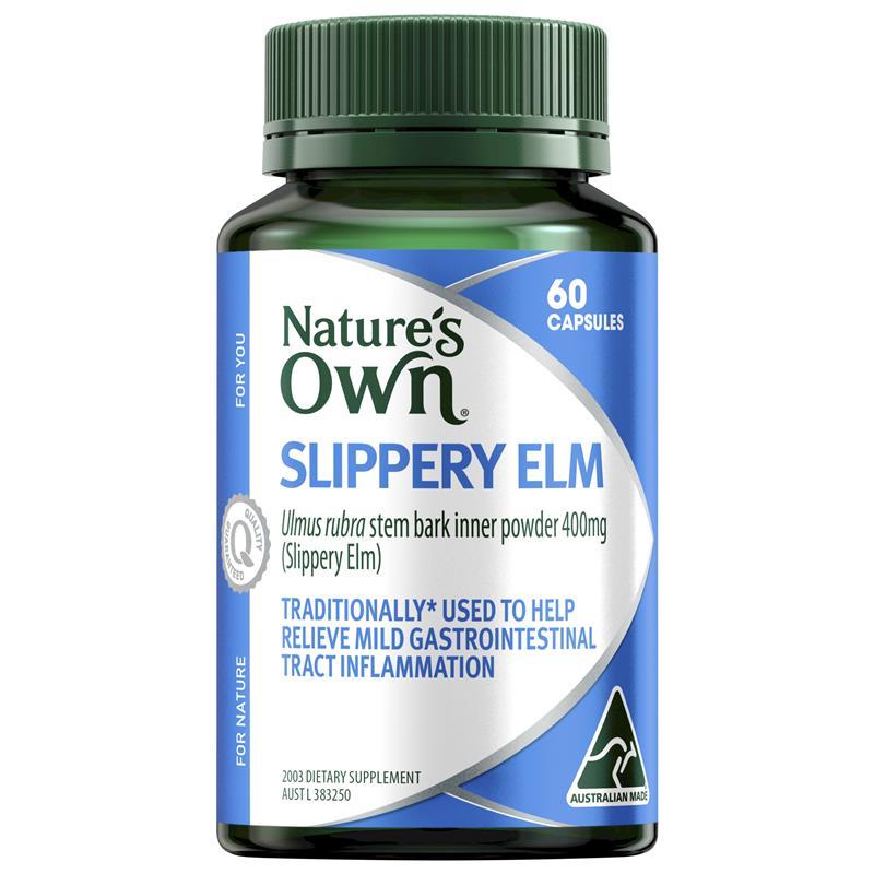 Load image into Gallery viewer, Nature's Own Slippery Elm 400mg 60 Capsules
