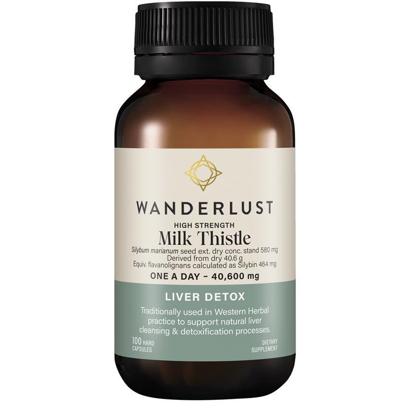 Load image into Gallery viewer, Wanderlust High Strength Milk Thistle 100 Capsules
