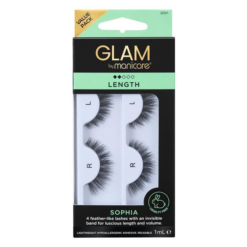 Load image into Gallery viewer, Glam By Manicare Sophia Lashes 2 Pack Length
