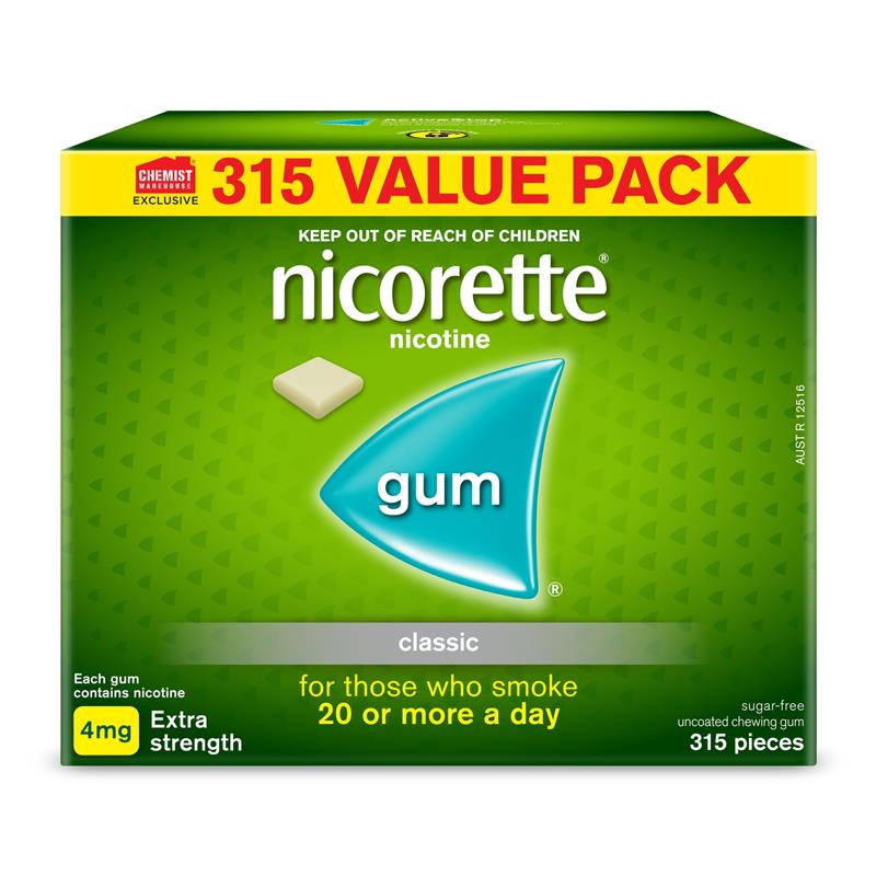 Load image into Gallery viewer, Nicorette Quit Smoking Extra Strength Nicotine Gum Classic Exclusive Size 315 Pack
