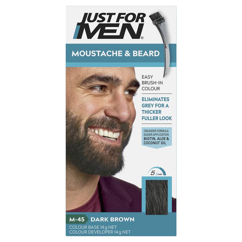 Load image into Gallery viewer, Just for Men Moustache &amp; Beard Colour M-45 Dark Brown
