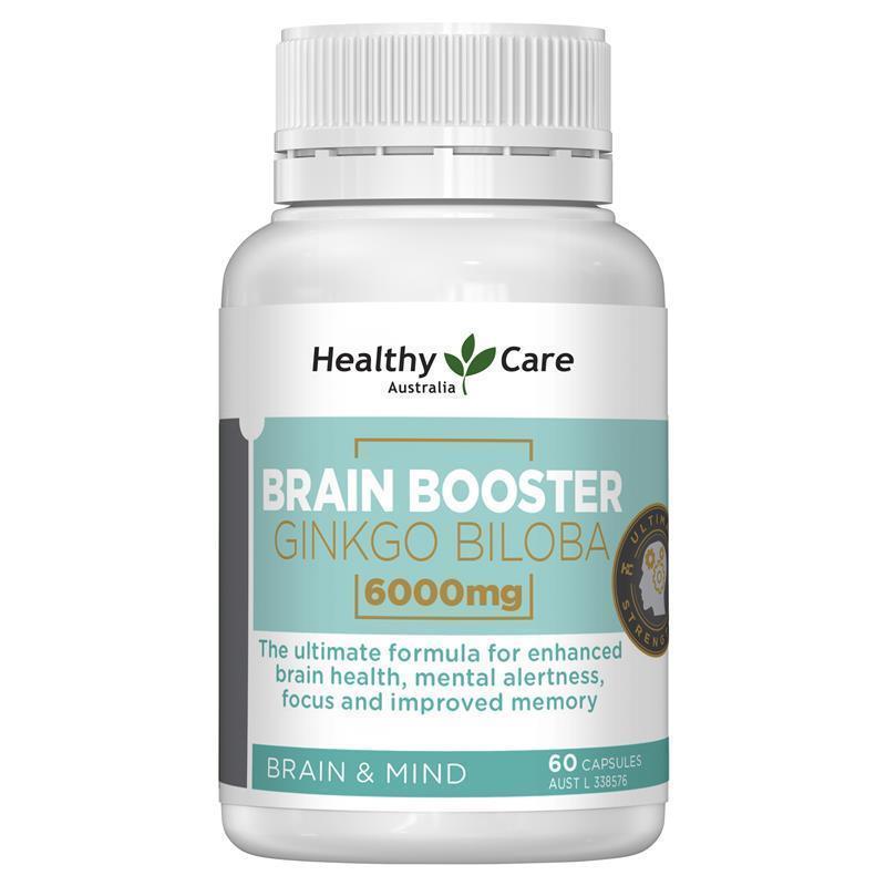 Load image into Gallery viewer, Healthy Care Brain Booster Ginkgo Biloba 6000mg 60 Capsules
