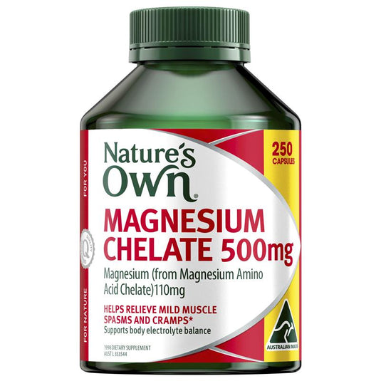 Nature's Own Magnesium Chelate 500Mg 250 Capsules Exclusive Size
