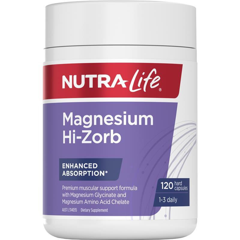 Load image into Gallery viewer, Nutra-Life Magnesium Hi-Zorb 120 Capsules
