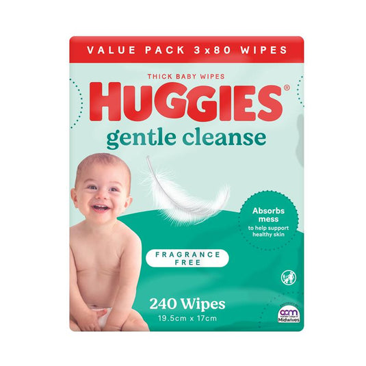 Huggies Fragrance Free 3x80 Wipes