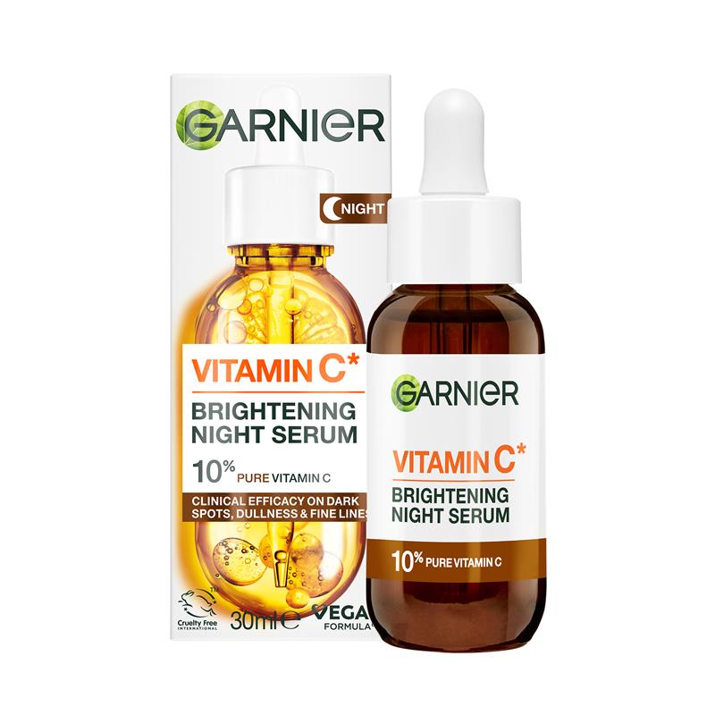 Load image into Gallery viewer, Garnier Skin Active Vitamin C Brightening Night Serum 30ml
