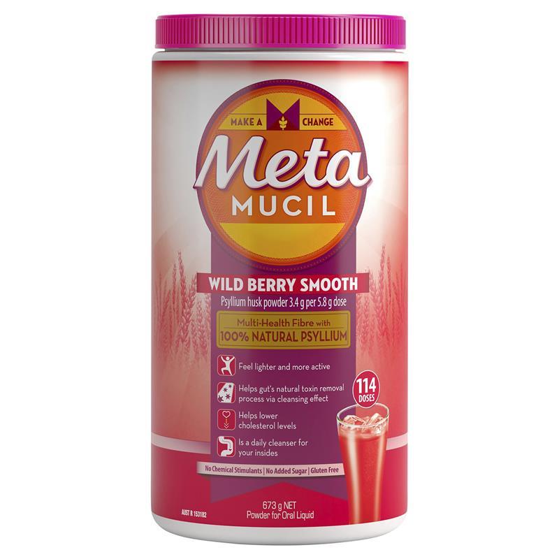 Load image into Gallery viewer, Metamucil Fibre Supplement Wild Berry Smooth 114 Doses
