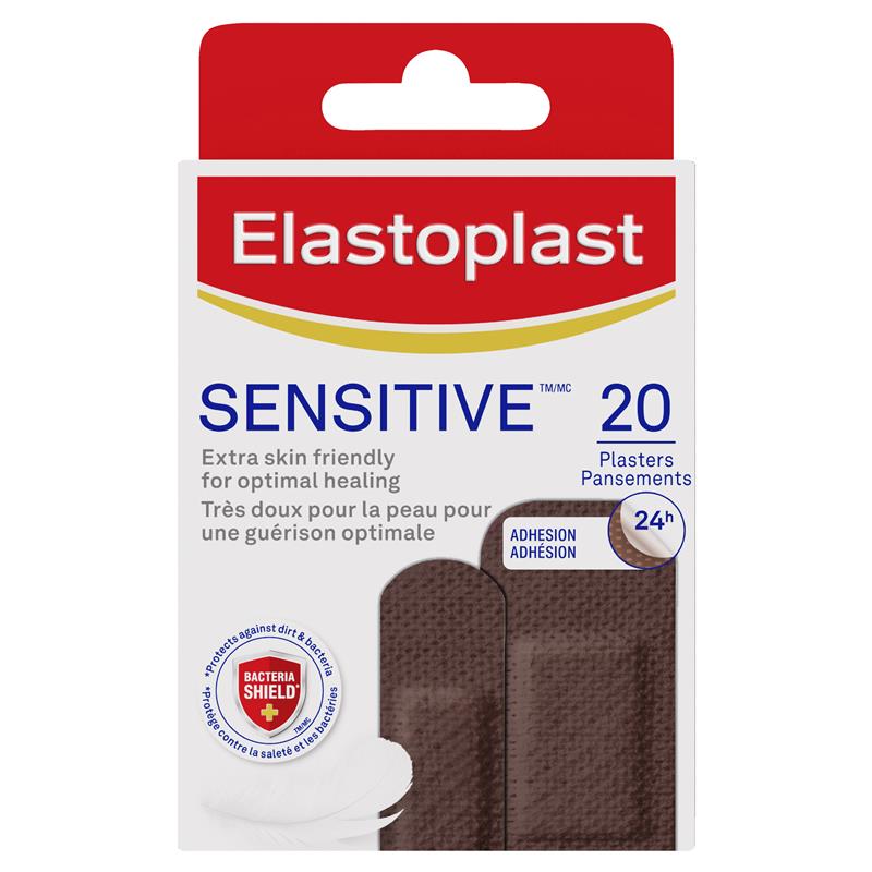 Load image into Gallery viewer, Elastoplast Sensitive Skin Tone Plasters 20 Dark
