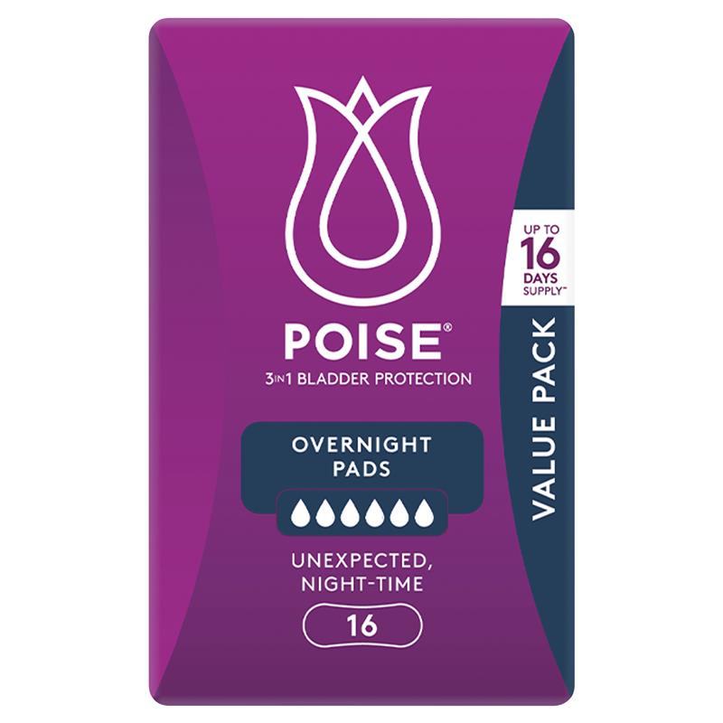 Load image into Gallery viewer, Poise Pads Overnight 16 Bulk Pack
