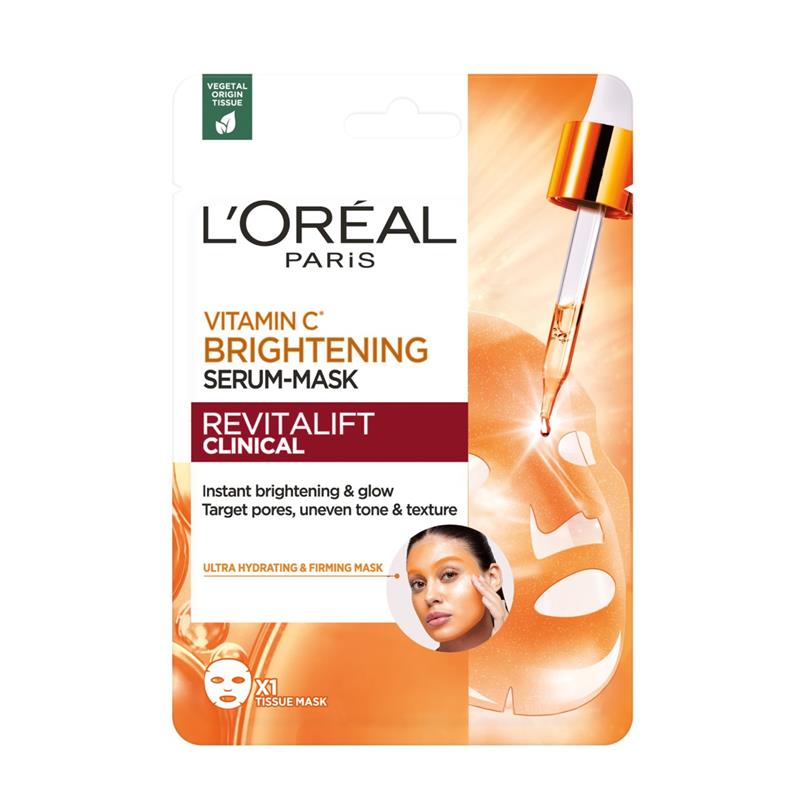 Load image into Gallery viewer, L'Oreal Paris Revitalift Clinical Vitamin C Brightening Serum Sheet Mask
