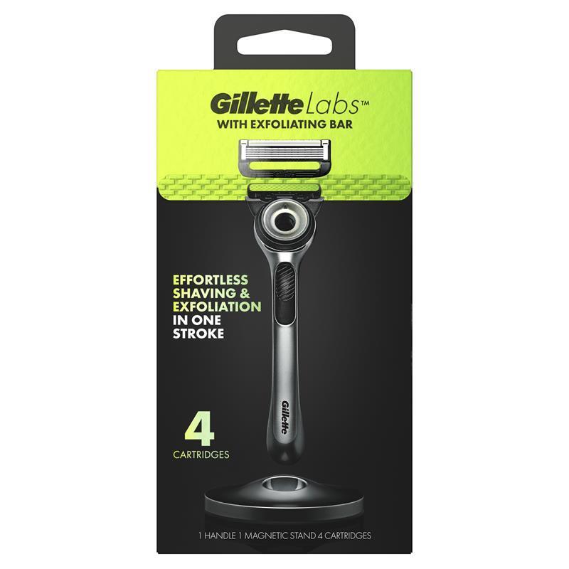 Load image into Gallery viewer, Gillette Labs Exfoliating Razor with Magnetic Stand + 4 Blade Refills
