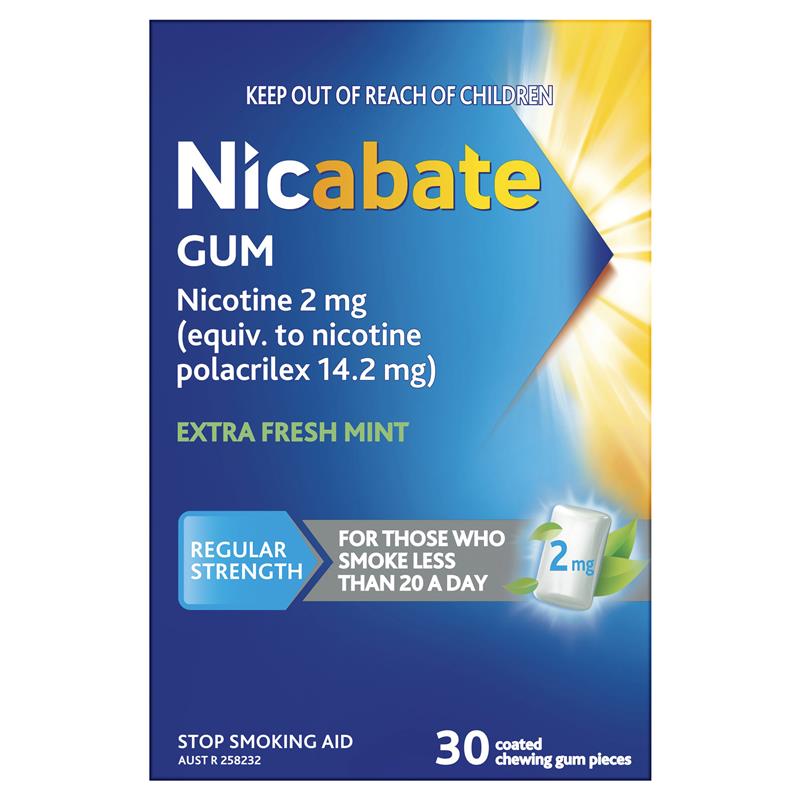 Load image into Gallery viewer, Nicabate Extra Fresh Mint Gum Quit Smoking 2mg 30 pieces
