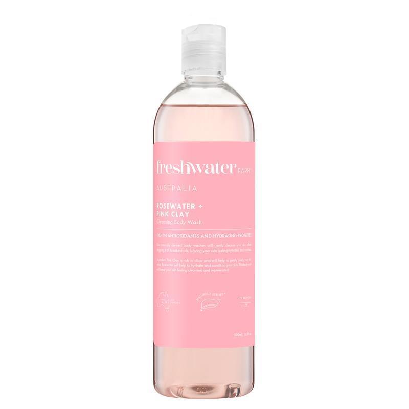 Load image into Gallery viewer, Freshwater Farm Rosewater + Pink Clay Body Wash 500ml
