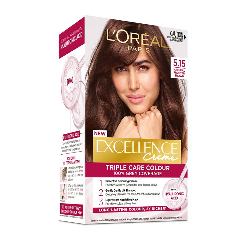 Load image into Gallery viewer, L'Oreal Excellence Creme 5.15 Natural Frosted Brown Hair Colour
