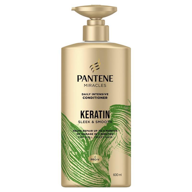 Load image into Gallery viewer, Pantene 3MM Keratin Smooth &amp; Sleek Conditioner 600ml

