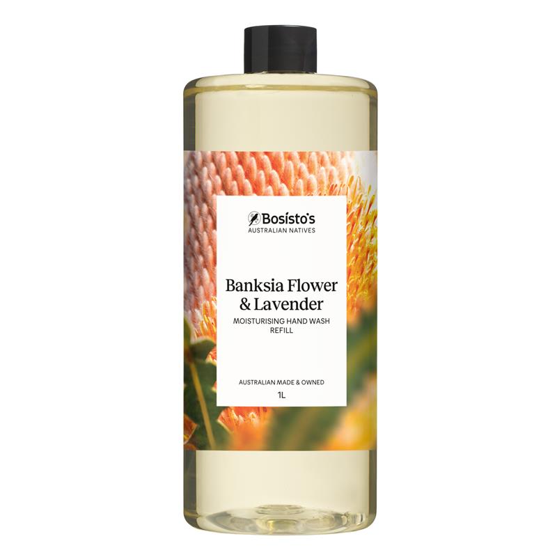 Load image into Gallery viewer, Bosistos Banksia Flower &amp; Lavender Hand Wash Refill 1L
