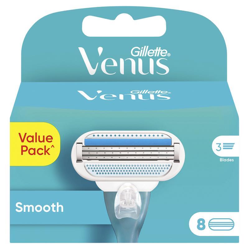 Load image into Gallery viewer, Gillette Venus Smooth Value Pack Razor Blade Refills 8 Pack
