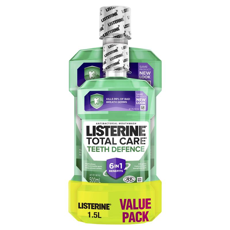 Load image into Gallery viewer, Listerine Teeth Defence Antibacterial Mouthwash Value Pack 1.5L
