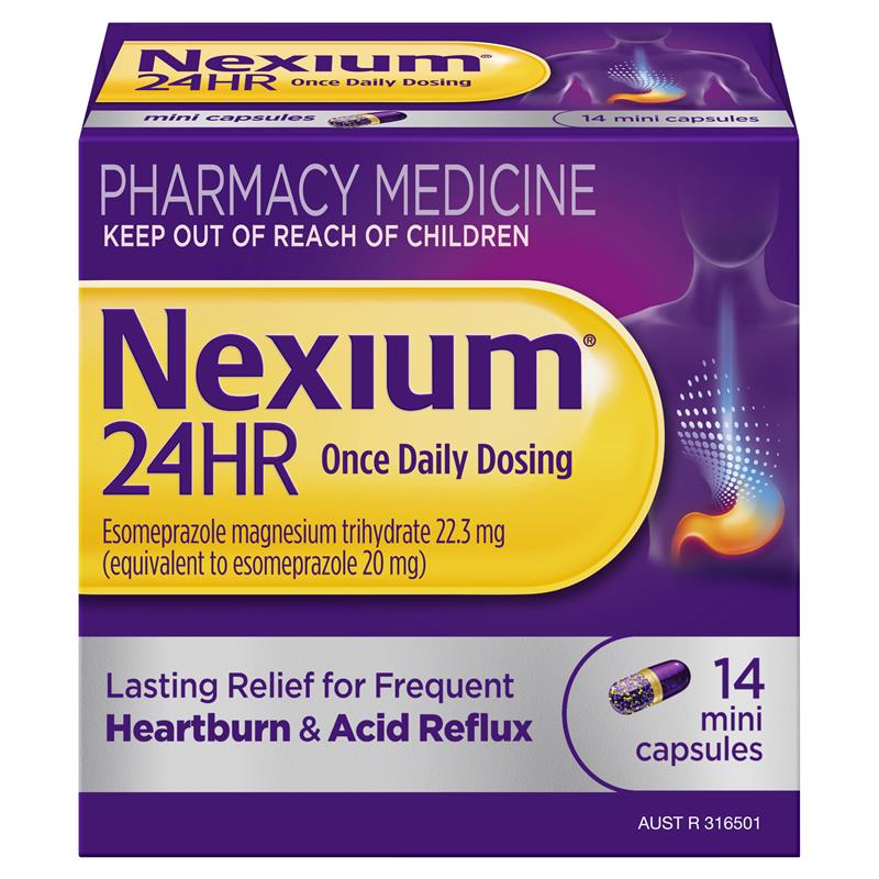 Load image into Gallery viewer, Nexium 24hr Heartburn &amp; Acid Reflux Relief 20mg Mini 14 Capsules
