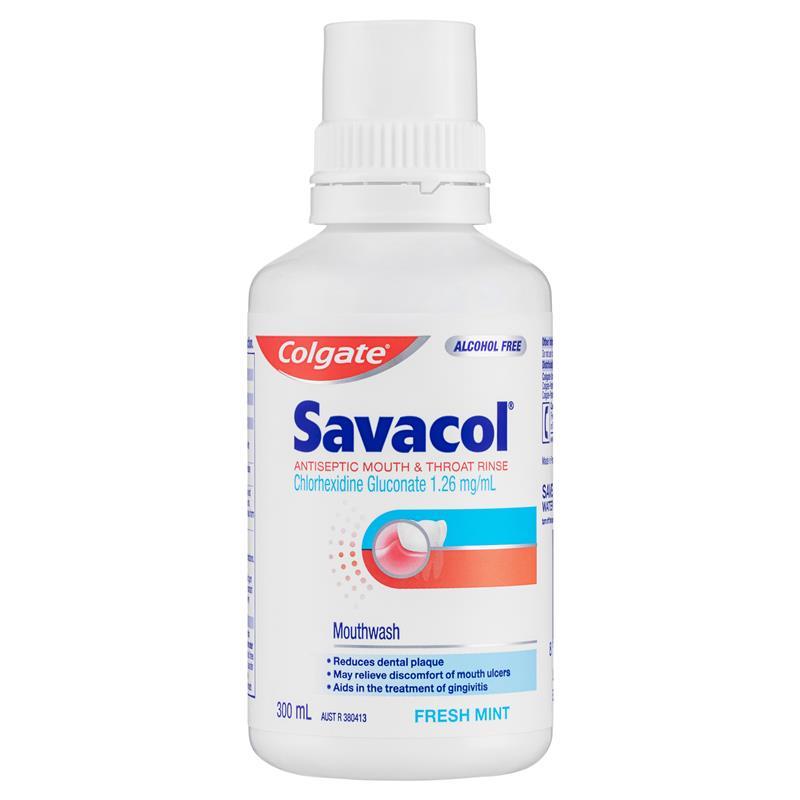 Load image into Gallery viewer, Colgate Savacol Mouthwash Fresh Mint 300mL
