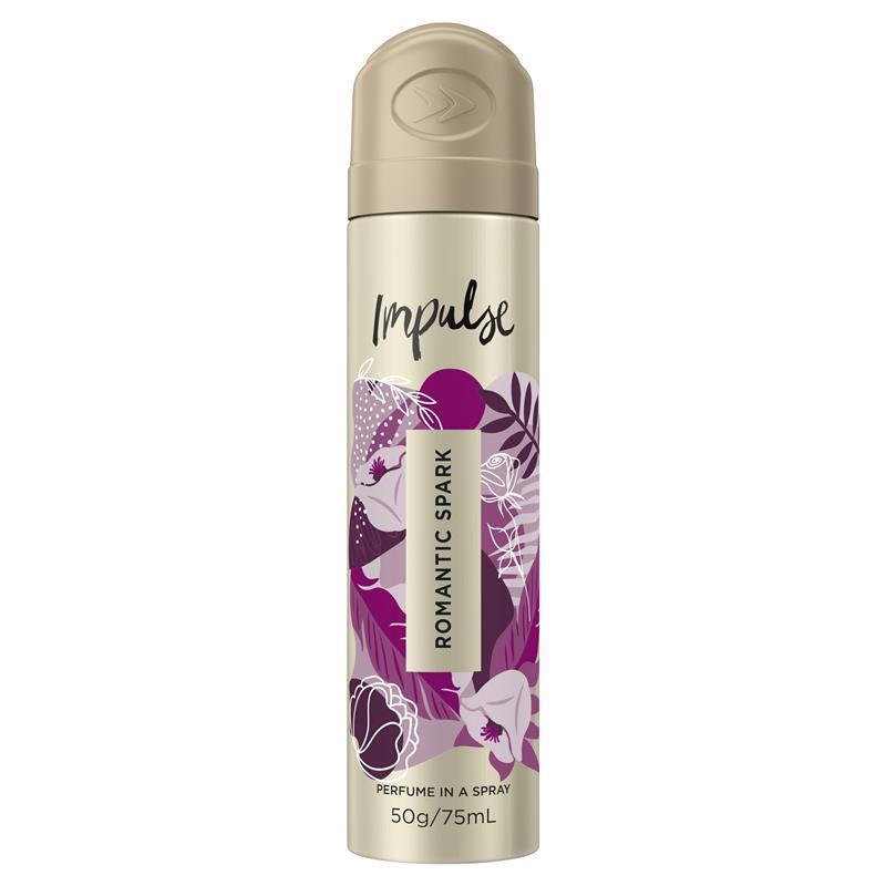 Load image into Gallery viewer, Impulse Women Body Spray Aerosol Deodorant Romantic Spark 75ml
