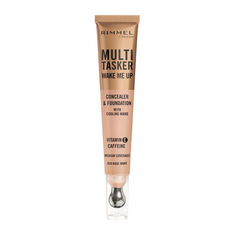 Load image into Gallery viewer, Rimmel Multi Tasker Wake Me Up Concealer &amp; Foundation 025 Rose Ivory
