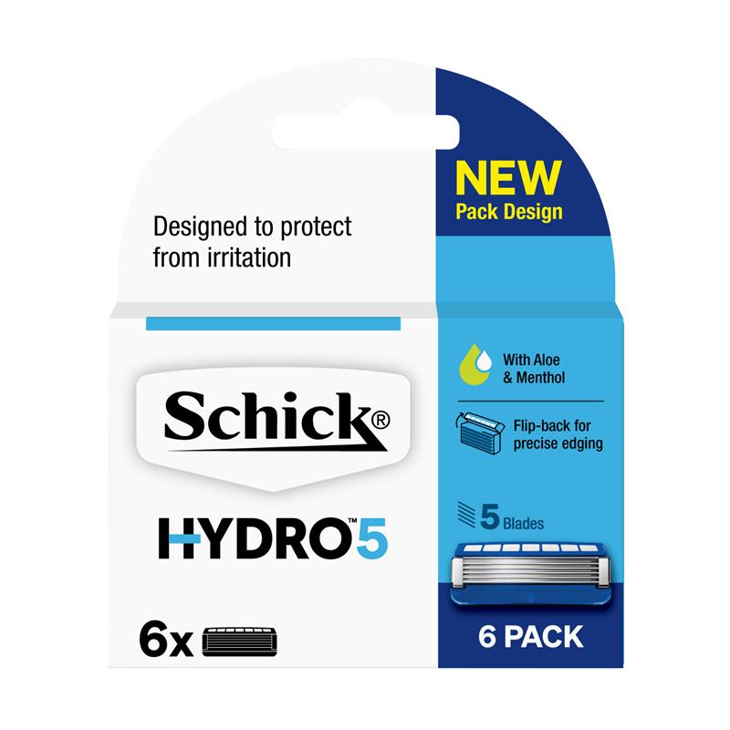 Load image into Gallery viewer, Schick Hydro 5 Mens Refill Razor Blades 6pk
