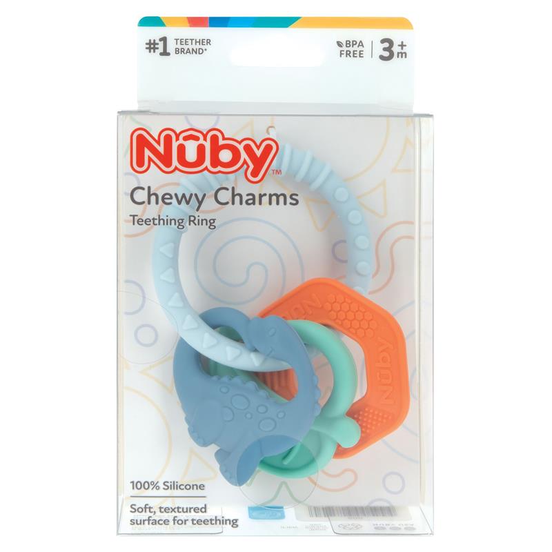 Load image into Gallery viewer, Nuby Chewy Charms Silicone Teether

