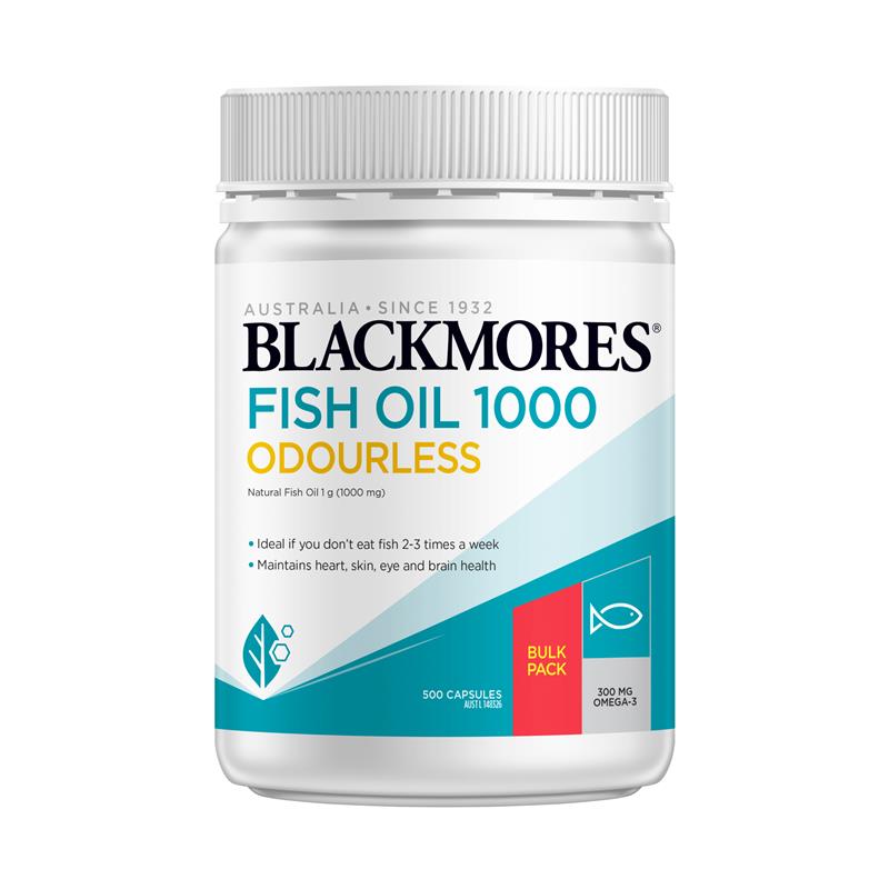Load image into Gallery viewer, Blackmores Odourless Fish Oil 1000mg 500 Capsules Exclusive Size
