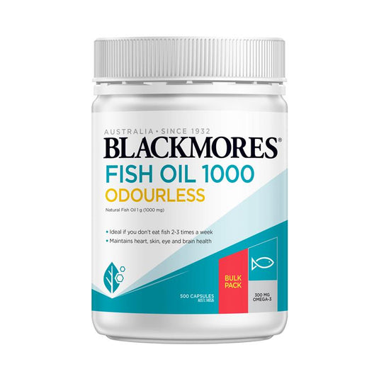 Blackmores Odourless Fish Oil 1000mg 500 Capsules Exclusive Size