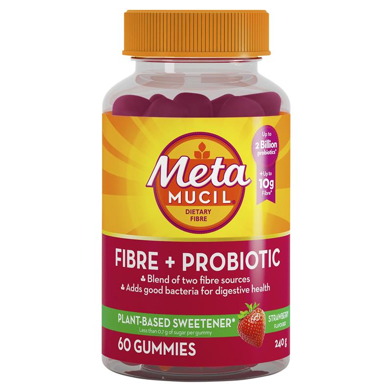 Load image into Gallery viewer, Metamucil Fibre + Probiotic Gummies 60 Pack
