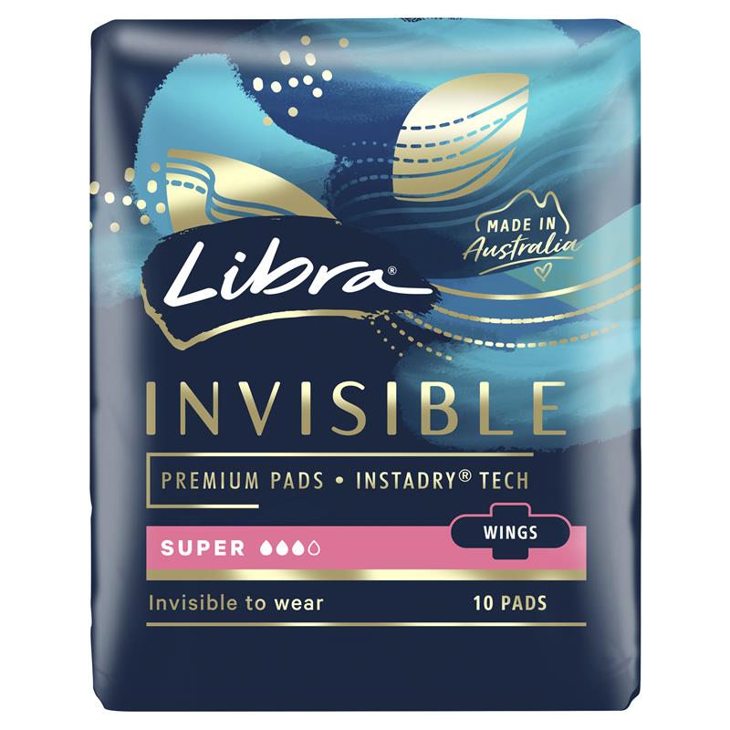 Load image into Gallery viewer, Libra Pads Invisible Body Fit with Wings Super 10
