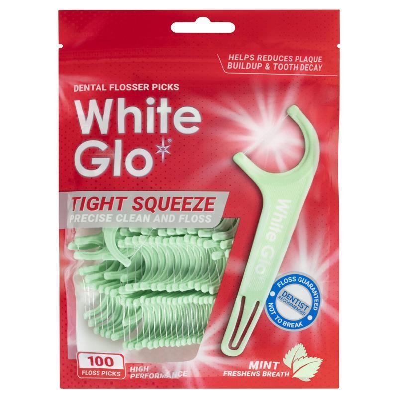 Load image into Gallery viewer, White Glo Flossers Tight Fit Mint 100 Pack
