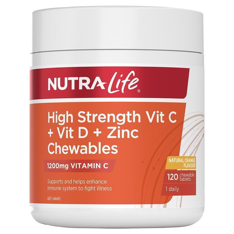 Load image into Gallery viewer, Nutra-Life Vit C+D+Zinc Chew 120 Tablets
