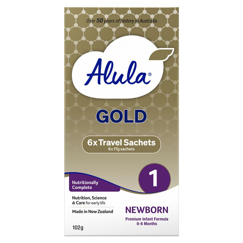 Load image into Gallery viewer, Alula Gold Stage 1 Newborn Infant Formula 0-6 Months Stick Pack 6 x 17g
