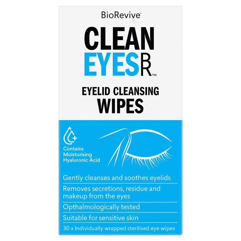 Load image into Gallery viewer, BioRevive Clean Eyes Eyelid Cleansing Wipes 30 Pack
