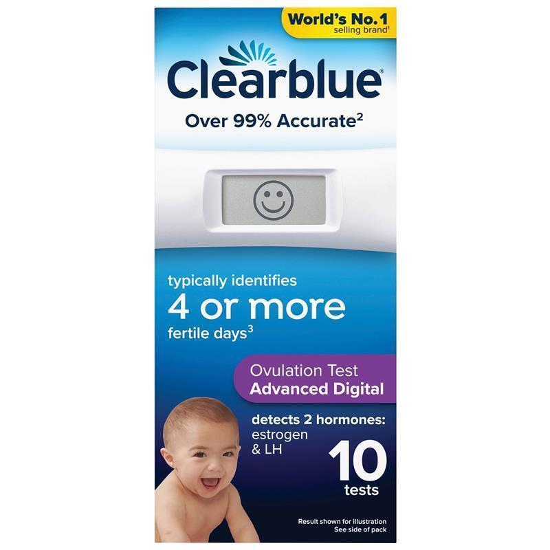 Load image into Gallery viewer, Clearblue Advanced Digital Ovulation Kit Test (Dual Hormone) 10 Pack
