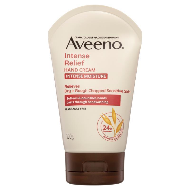 Load image into Gallery viewer, Aveeno Intense Relief Soothing Fragrance Free Hand Cream 100g
