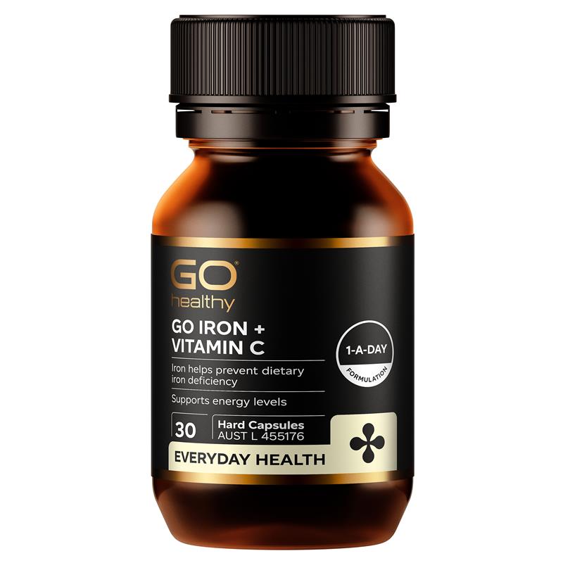Load image into Gallery viewer, GO Healthy Iron + Vitamin C 30 Hard Capsules

