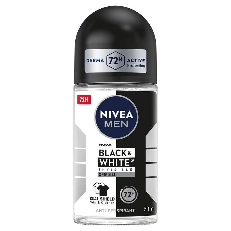Load image into Gallery viewer, NIVEA MEN Black &amp; White Invisible Roll On Deodorant 72H Protection 50ml
