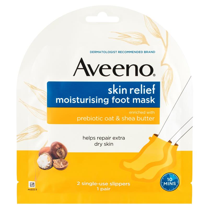 Load image into Gallery viewer, Aveeno Skin Relief Fragrance Free Moisturising Foot Mask 1 Pair
