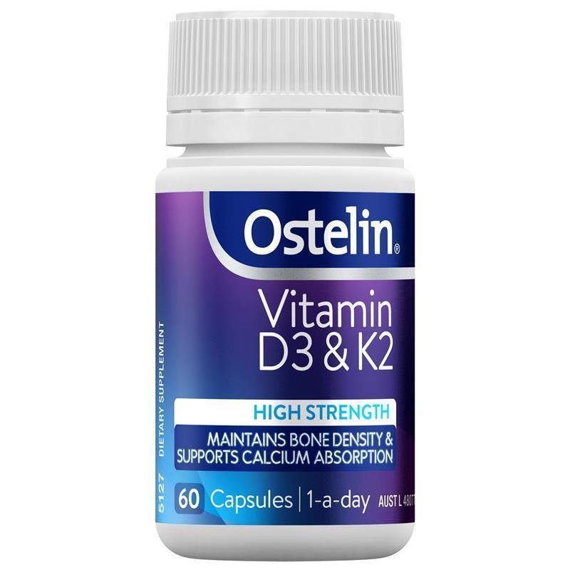 Load image into Gallery viewer, Ostelin Vitamin D3 &amp; K2 60 Capsules
